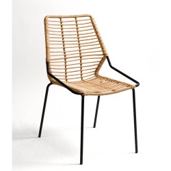 Rattan stackable chair